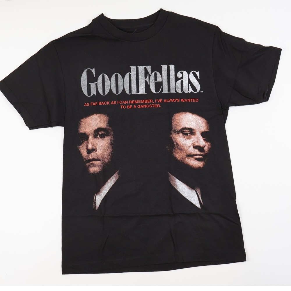 Goodfellas Graphic T-Shirt Movie Promo Black Portrait Medium NWT